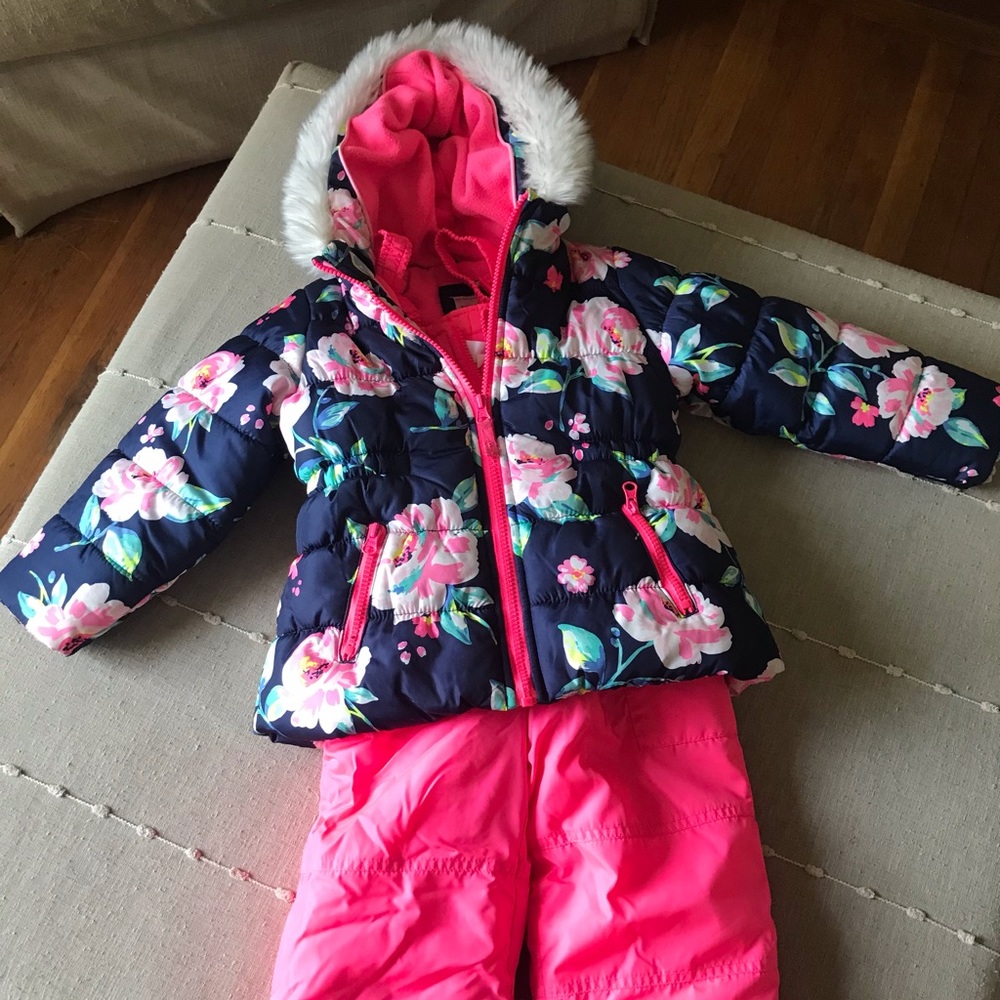 3T Carter’s Floral Winter Coat and Snow Pants set